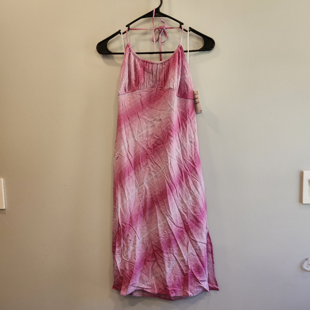 BP. Nordstrom NWT Purple Pink Diagonal Ombre Halter Slip Dress